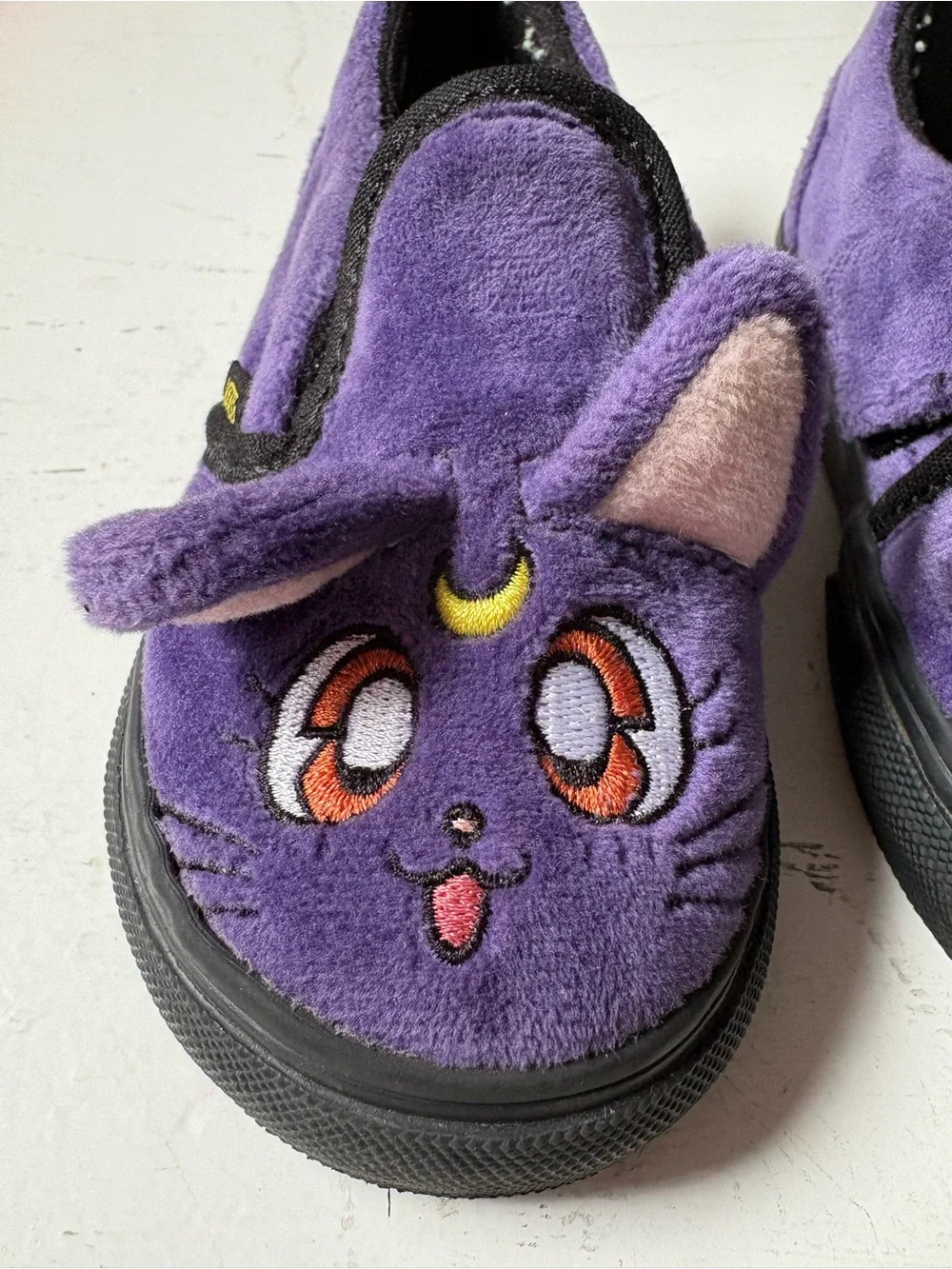Sailor Moon Cat Slip On Velcro Vans 8T